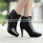 2015 Ladies fancy ankle boots new designer genuine leather women boots sexy high heels slip on ankle boots CP6692