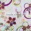 Newest transparent crystal all-in one tablecloth with floral pattern and straight/wave edge