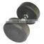 Gym body building machine Fixed black rubber dumbell Professional use Fitness Equipment