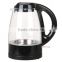 Hot sale electric glass kettle with 360 degree rotation design for hotel use