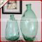 Wholesale Home Decoration Green Clear Tall Glass Vase Handmade Bubble Process Glass Flower Bottle