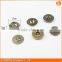 Plating sewable magnetic clothes button with 2 holes, magnet two hole buttons