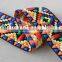 good quality 100% polyester colorful embroidery lace double face ribbon lace for sale