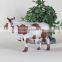 Unique Gift Realistic Farm Animal Fur Covered Plastic Cow Figurine
