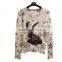 Erdos printed cashmere wool pullover sweater design for women