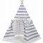 Kids Teepee Portable Play Tent Canvas Playhouse Striping