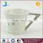 Silver plated ceramic coffee set with diamond