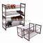 Stackable metal mesh shoes rack and storage rack