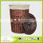 Round Wicker Laundry Basket With Lid and Linen Liner,Pack of 2