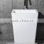 Acrylic solid surface corian new design hote bathroom basin stand
