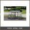 (TB15) Arlau Outdoor Picnic Table, Outdoor Tables and Chairs, Steel Camping Table