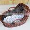 hand made white baby wicker moses basket for home use
