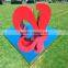 outdoor garden decoration metal craf large two red hearts sculptures