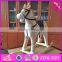 2017 New products baby funny horse sound wooden vintage rocking horse W16D093