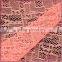 Orange geometric stretch tricot fabric, fashion swiss lace fabric