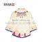 Fashion Style Lace Overlay At Shoulders Knitting Girls Sweaters