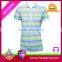 Custom short sleeve women stripe polo t shirt for golf sport wholesale China