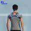 ski wear lycra sports bra black blue mesh safety vest with LED