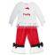 charming snow man embroidery cotton girls wholesale clothes