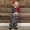 charming snow man embroidery cotton girls wholesale clothes