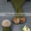 New Style Deep Green Knit Scarf Hat Set / Strip Design Winter Scarf With Natural Raccoon Fur Pom Pom