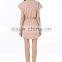 Lady Summer Plus Size Ladies Chiffon Lapel Collar Dress for Women Shirts Short Sleeve Blouse Female Dresses With Belt