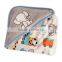 spring&summer double layer cartoon embroidered 100% cotton towel baby hooded bathrobe blanket