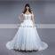 HMY-E283 Simple A-Line Appliqued Lace Fishbone Sexy Charming Lace Spaghetti Strap Wedding Dress 2016