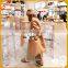 Top quality genuine 100% fox fur hand bag soft fashion leather bag