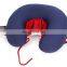 New style custom u shape travel neck pillow with hat fashion soft plush stuffed animal u pillow