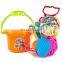 Plastic summer toy mini sand beach toy bucket set for kids