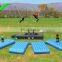 Children cheerleading jumping bag bungee jumping trampoline mat