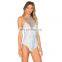 2017 high neck one piece swimsuit women swimwear mesh insert