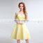 New Arrival Beads Sweetheart Sleeveless Yellow Party Dress Short Ladies Cocktail Dresses