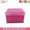 Magic pink drawer jewelry box with miror