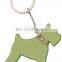 Custom Dog PU Leather Embrossed Key Ring With Your Own Logo