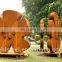 Oriental Decorative Garden Sculpture Corten Acciaio Statues