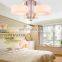 LED warm simple ceiling crystal chandelier with remote