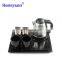 Honeyson water kettle tray set stainless steel for hotel 1.2L