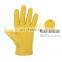 HANDLANDY yellow Whole grain goat skin palm ladies gardening gloves  working glove safety gloves guantes