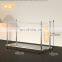 Bathroom Shelf 2-tier Gold Kitchen Bathroom Organizer Countertop Rack Storage Shelf Standing Cosmetic Holder Glass + Metal MJ