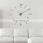 large 3d diy mirror design home decorative wall sticker clock with number