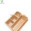 Bamboo Tool Box with handle Caddy Home Accessory Bathroom Counter and Kitchen Cabinet Organizer and Storage Holder