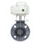 CTB two way motorized pvc valve with electric actuator 220V 380V 24V motorized actuated butterfly valve