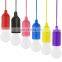 Christmas Decoration Lights LED Pull Hang Bulb Lights With Colorful Pendant Light Fixture Bulbs For Holiday