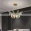 New Luxury American K9 Crystal Chandelier Light Butterfly Creative Brass Staircase Pendant Lamp