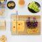 Bamboo Cheese Board Set With Stainless Steel Wire Cheese Slicer