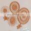 Hot Sale Wall basket set of 4, Sun Boho wall decor Wicker flowers art for home decor Vietnam Supplier