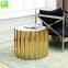 Wholesale Gold Stainless Steel Side Tables Hotel Lounge End Table Marble Side Table