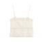 Summer new suspender strapless bow embellished embroidered fashionable top